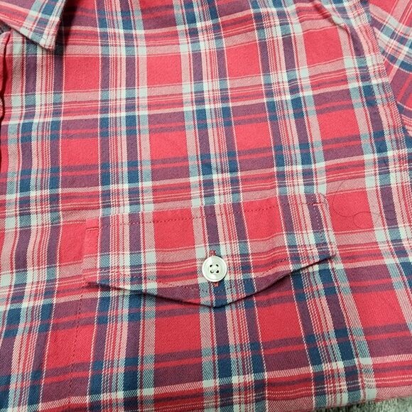UNTUCKit Men's Pink Blue Button Up Plaid Shirt Size XL - Picture 5 of 13